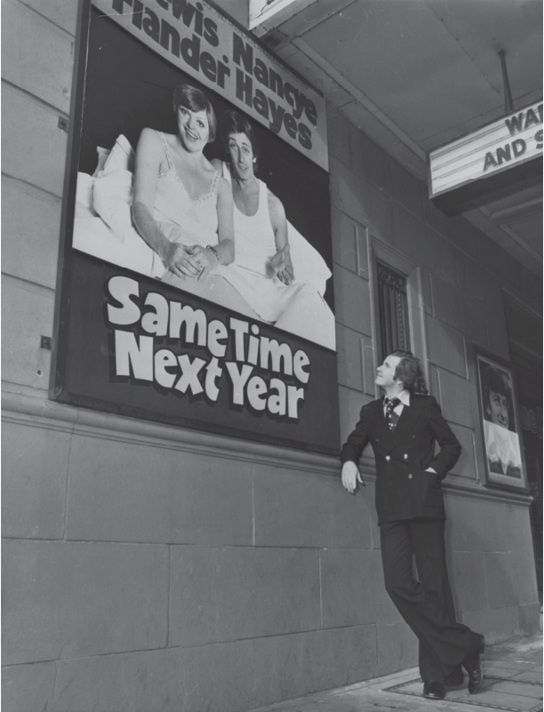 Wilton Morley outside the Comedy Theatre in Melbourne